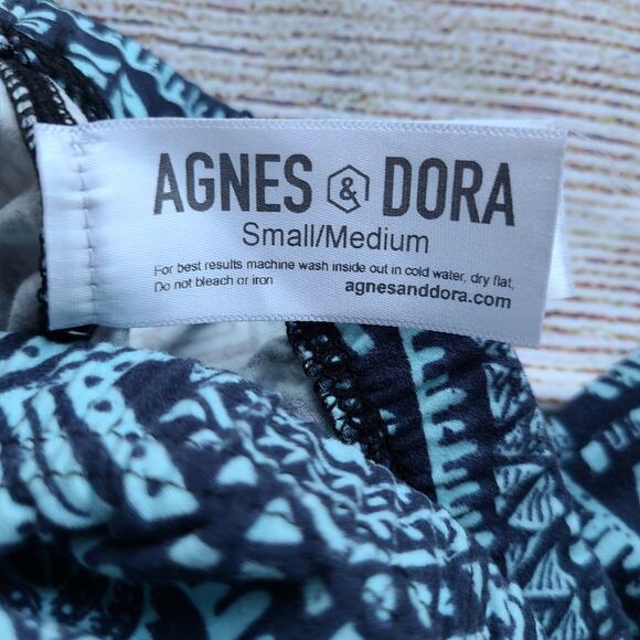 Agnes & Dora Teal and Navy Blue Leggings Small/Medium - Picture 4 of 5